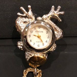 Chico’s Frog Watch Necklace